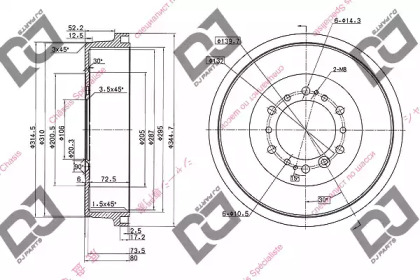 Тормозный барабан DJ PARTS BR1033